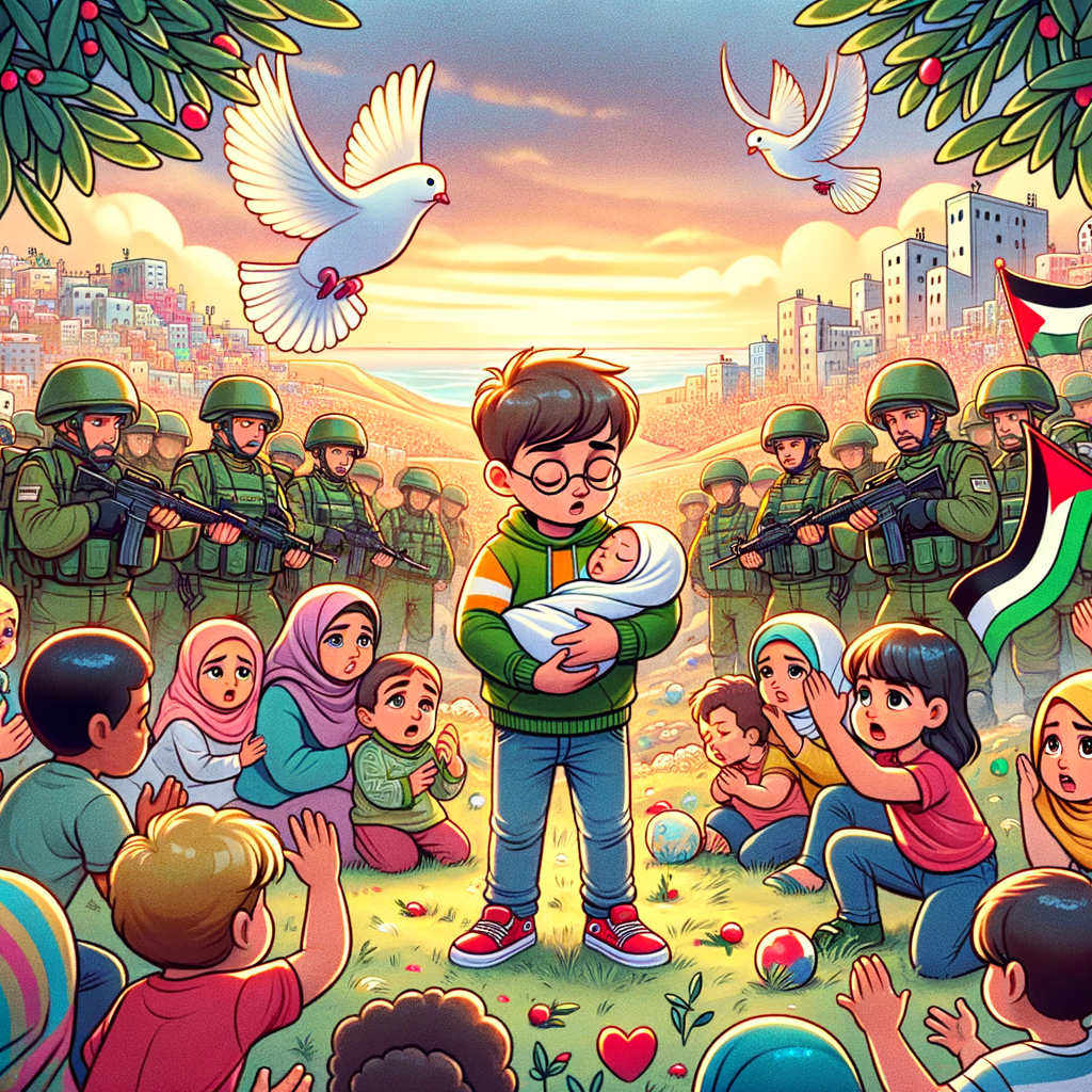 حمایت از کودکان و نوزادان و نوجوانان مظلوم فلسطین کارتونی