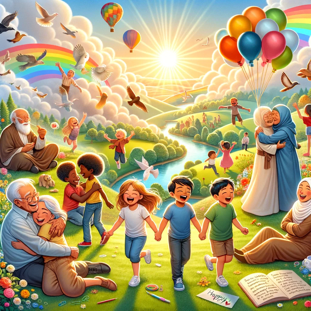 create image for kids enjoying life and being loved