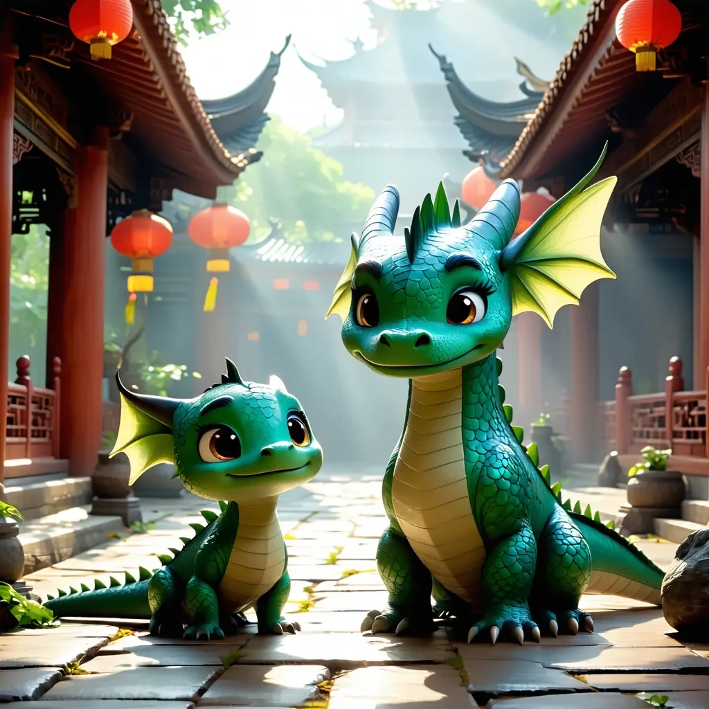 Charming Raya and her playful dragon companion, Awkwafina, find solace amidst the serene beauty of an Asian temple under the warm rays of the sun. This stunning 3D artwork, created with meticulous attention to detail using C4D, Octane Render, and advanced ray tracing techniques, captures the essence of Pixar and Disney's beloved style. With the use of clay materials and the mesmerizing effects of animation lighting, the scene radiates an ultra-detailed charm. The masterful rendering, combined with the touch of depth of field, brings the magical world of Raya and the Last Dragon to life.