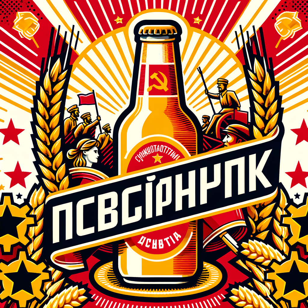beer label in ussr style