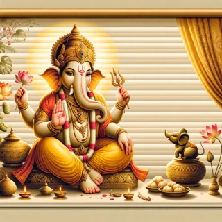 Need a Ganesh picture for roller blind for puja mandhir