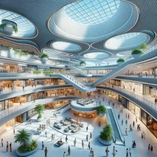 Architectural representation of an Airport Mall 2026