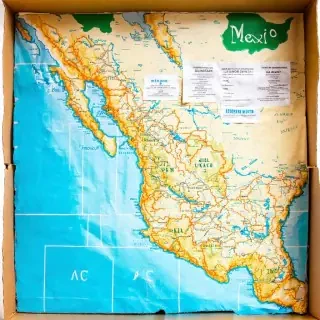 map of Mexico in a box