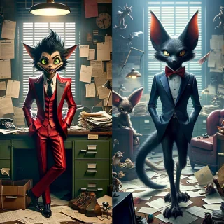 Blitzo and loona from helluva boss