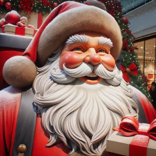 santa full size with gift box